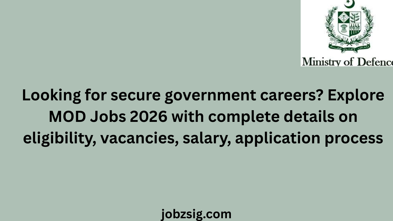 Mod Jobs MOD Jobs 2026 Ministry of Defence